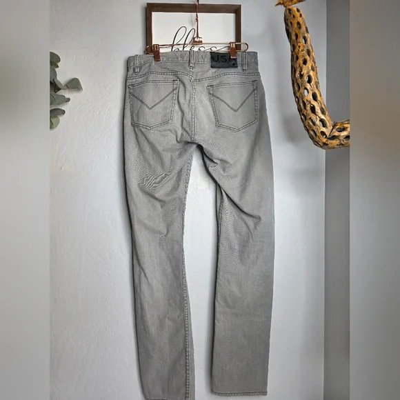 John Varatos Black Weft Jeans In Shark Size 30